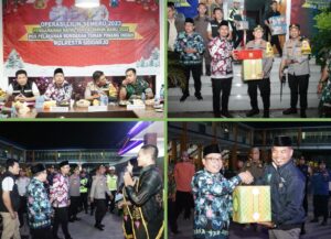 Bupati Sidoarjo Bersama Forkopimda Kompak Cek Pos Pelayanan dan Pengamanan Tahun Baru 2024